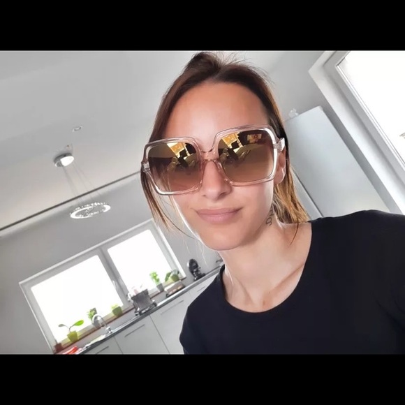 Black sunglasses luxury oversize square womens summer accessories - Picture 6 of 7